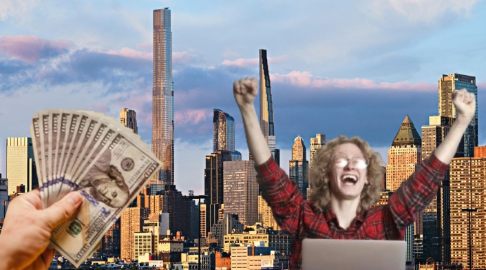 Trabajo en Nueva York para personas que hablen ESPAÑOL Nueva York, dólares y una persona con computador