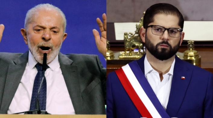 Presidente de Brasil, Luiz Inácio Lula da Silva, y el presidente de Chile, Gabriel Boric Presidente de Brasil, Luiz Inácio Lula da Silva, y el presidente de Chile, Gabriel Boric