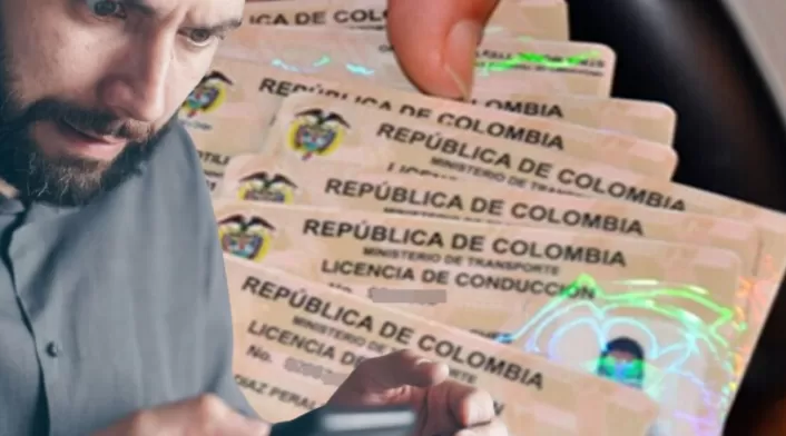 Licencia de conducción y persona sorprendida Licencia de conducción y persona sorprendida