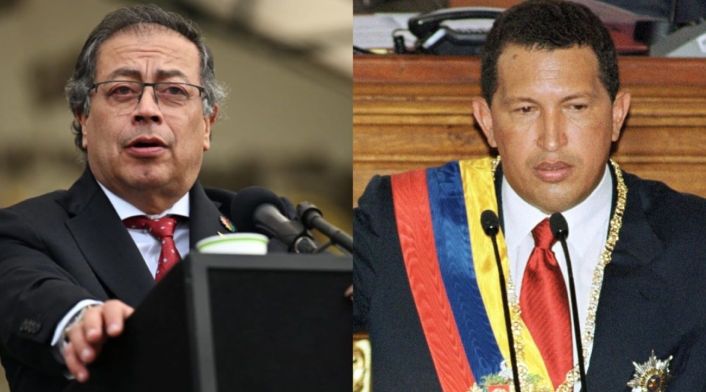 Gustavo Petro y Hugo Chávez Gustavo Petro y Hugo Chávez