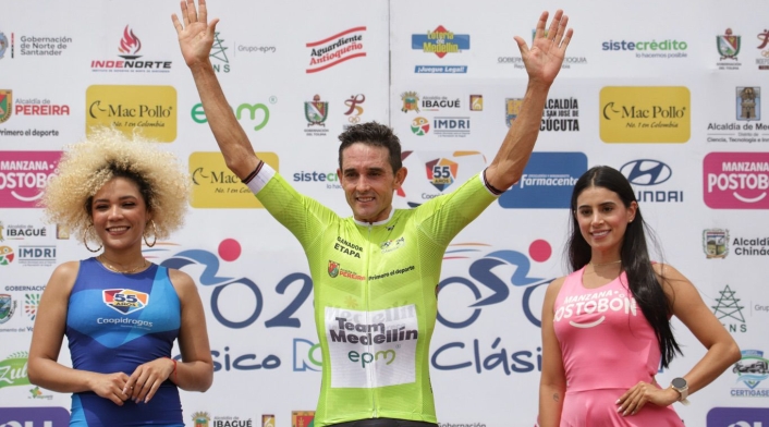Óscar Sevilla, ganador de la etapa 1 del Clásico RCN