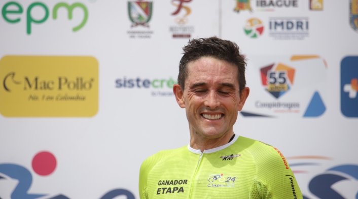 Óscar Sevilla, ganador de la etapa 1 del Clásico RCN