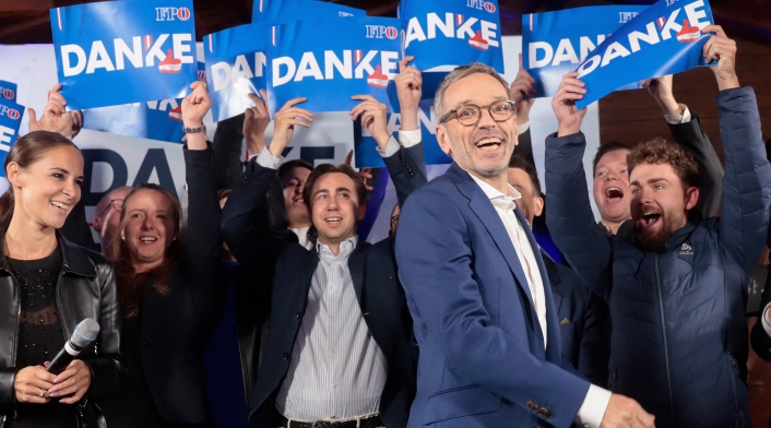 Herbert Kickl, líder y principal candidato del populista de derecha Partido de la Libertad de Austria