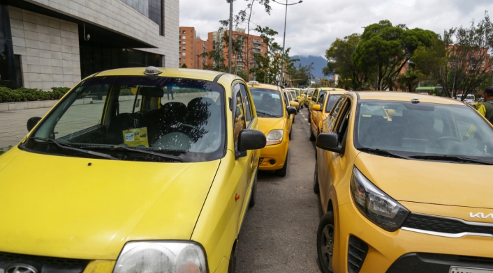 Protestas de taxistas en Bogotá Protestas de taxistas en Bogotá
