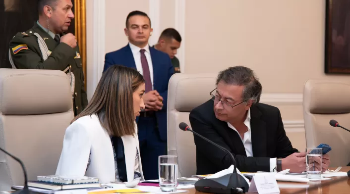 Presidente Gustavo Petro y Laura Sarabia