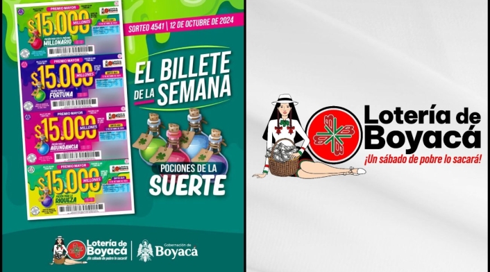 Lotería de Boyacá, 12 de octubre de 2024 Lotería de Boyacá, 12 de octubre de 2024