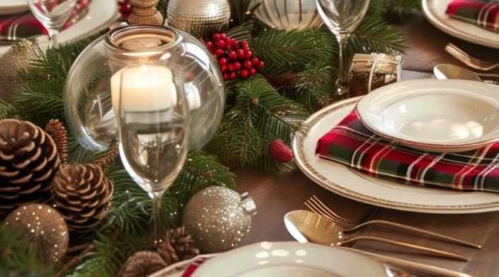 Tendencias en vajillas y utensilios navideños para 2024: estilos y colores Mesa de Navidad