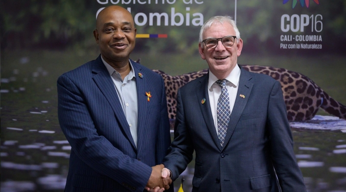 Reunión bilateral del Canciller Luis Murillo y el secretario de Estado de Alemania, Jochen Flasbarthm.