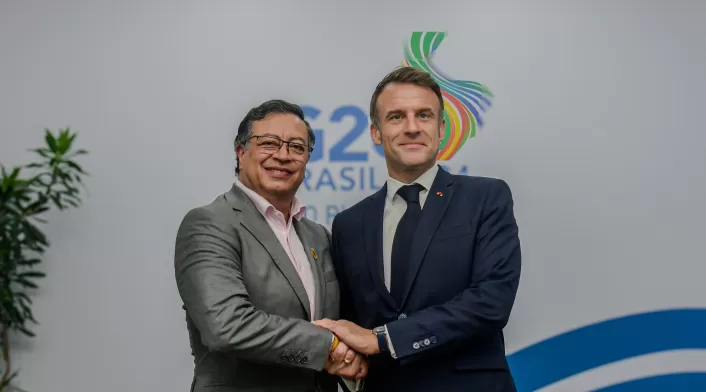 Presidente Gustavo Petro y Emmanuel Macron