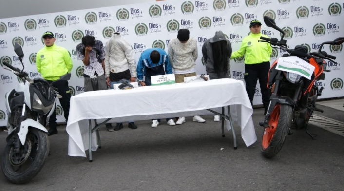 Capturados delincuentes en Bogotá Capturados delincuentes en Bogotá