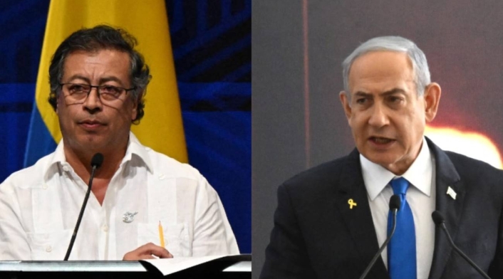 Gustavo Petro y Benjamin Netanyahu El presidente Gustavo Petro respalda la orden de arresto contra Netanyahu por crímenes de guerra en Gaza.
