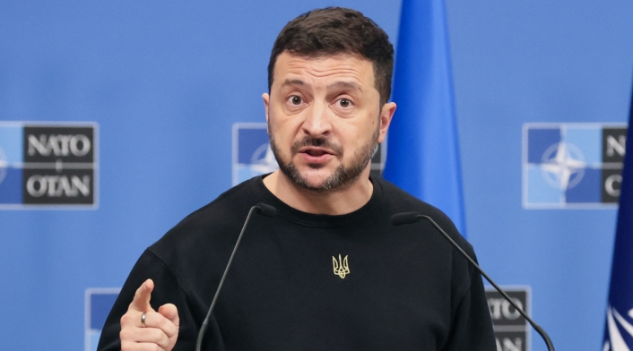 Volodymyr Zelensky, presidente de Ucrania Presidente de Ucrania, Volodymyr Zelensky, felicita a Donald Trump