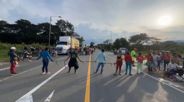 Indígenas bloquearon la vía Panamericana durante tres días