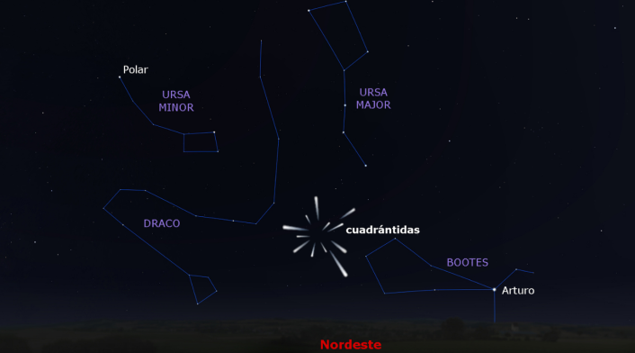 Lluvia de estrellas Cuadrántidas de enero 2025 Lluvia de estrellas Cuadrántidas de enero 2025