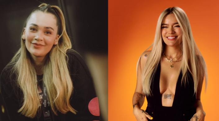 Lina Tejeiro y Karol G Lina Tejeiro y Karol G
