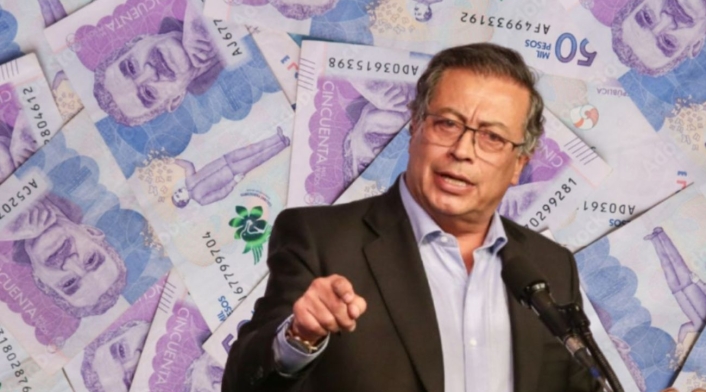 Salario mínimo y Gustavo Petro Billetes colombianos y Gustavo Petro