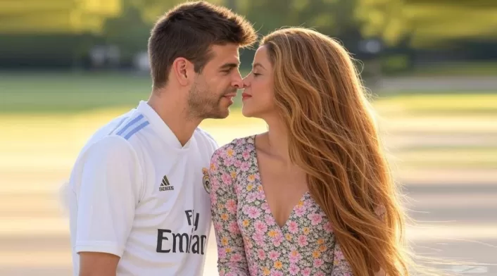 Imagen de Shakira y Pique que fue creada con IA Shakira y Pique creada con IA