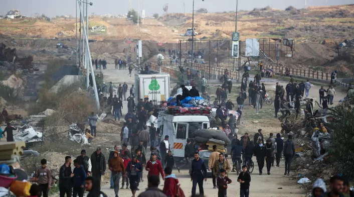 Palestinos retornan al norte de Gaza Palestinos retornan al norte de Gaza
