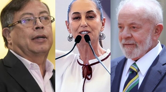 Presidentes de Colombia, México y Brasil. Presidentes de Colombia, México y Brasil.