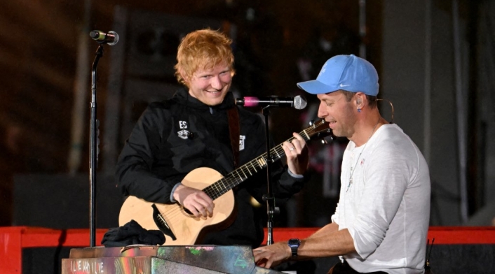 Ed Sheeran en un concierto Ed Sheeran en un concierto