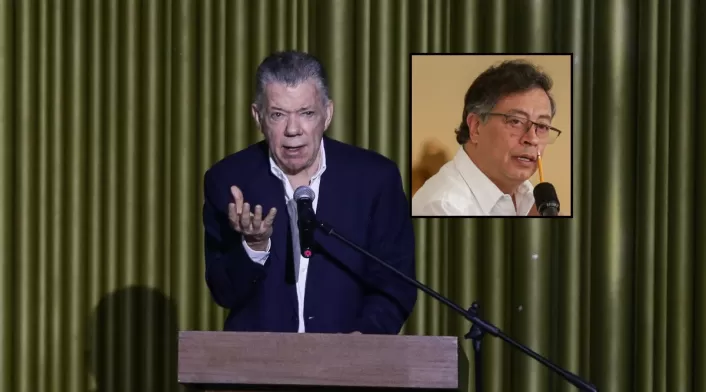 Juan Manuel Santos y Gustavo Petro