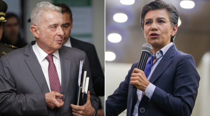 Álvaro Uribe y Claudia López Álvaro Uribe y Claudia López