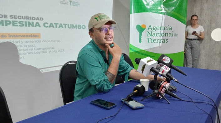 El director de la Agencia Nacional de Tierras Felipe Harman en su visita a la ciudad de Cúcuta