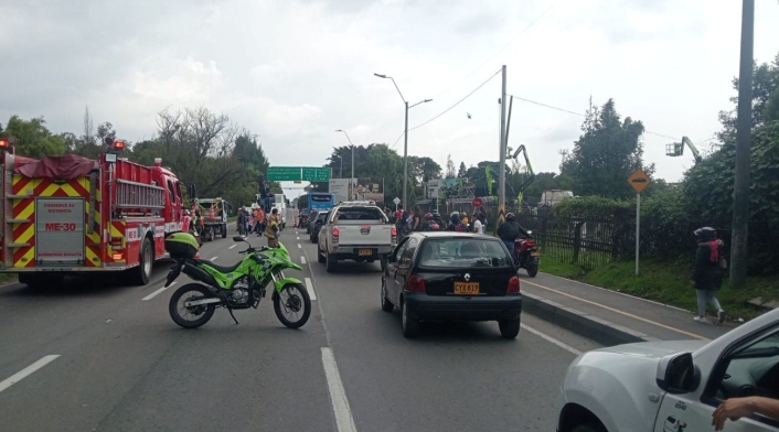 Accidente en la Autopista Norte Accidente en la Autopista Norte