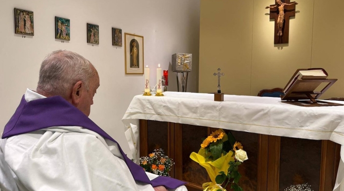 Papa Francisco, primera foto luego de su hospitalización