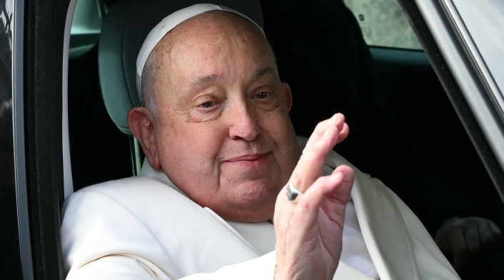El papa Francisco, que envió un mensaje al mundo desde el hospital