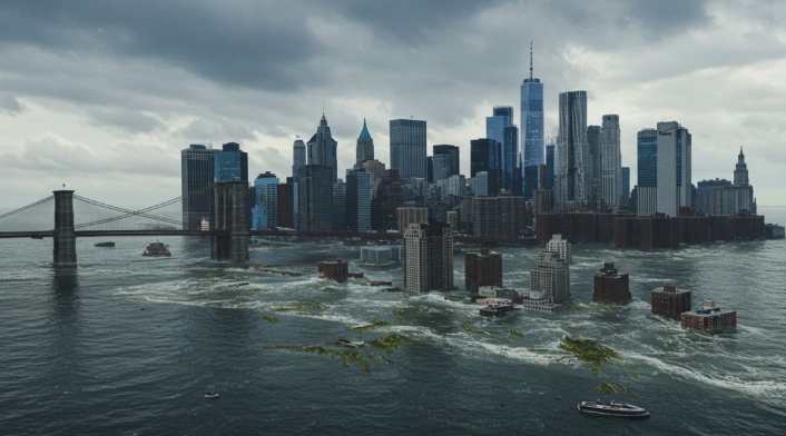 Inundación de una ciudad Inundación de una ciudad