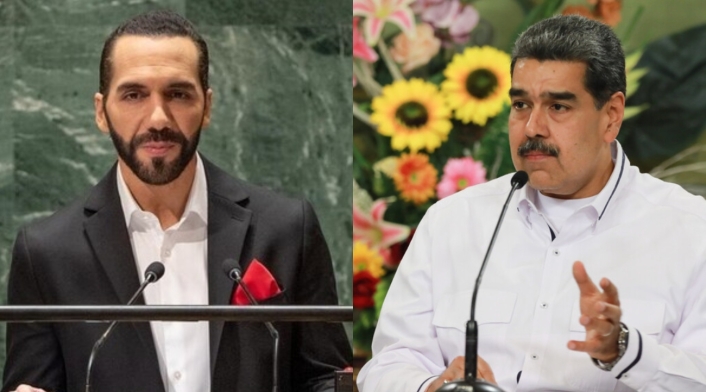 Nayib Bukele y Nicolás Maduro Nayib Bukele y Nicolás Maduro
