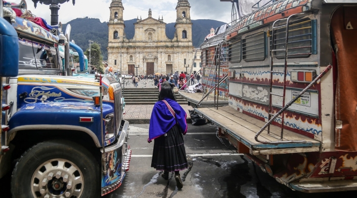 Indígenas de Cauca y Nariño | Plaza de Bolívar | Bogotá | Abril 2025