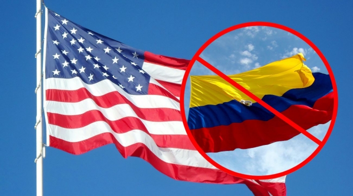 Bandera Estados Unidos y Colombia Bandera Estados Unidos y Colombia