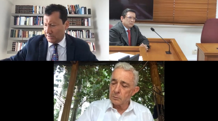 Expresidente Álvaro Uribe en juicio