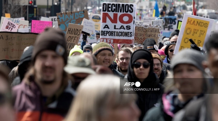 Protesta "Hands off" contra Trump y sus deportaciones Protesta "Hands off" contra Trump y sus deportaciones
