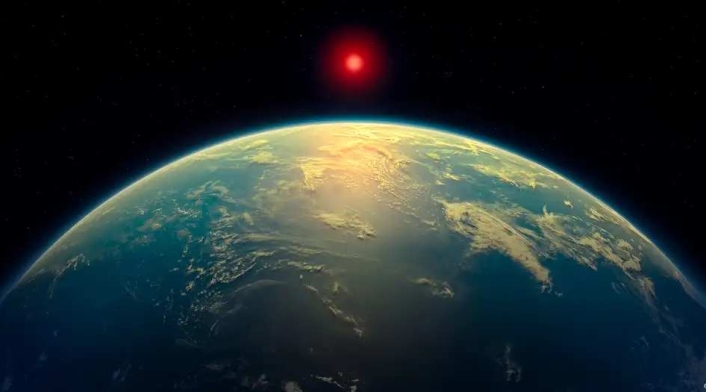 concepción artística del exoplaneta hiceánico K2-18b concepción artística del exoplaneta hiceánico K2-18b