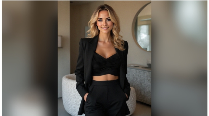 Valeria Moon Valeria Moon usando blazer negro