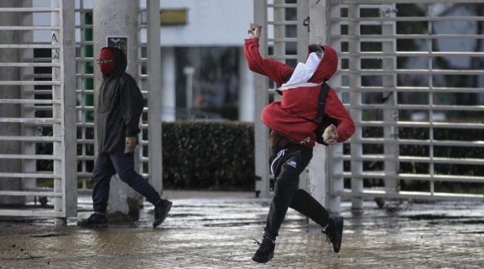 Disturbios durante el paro en Bogotá Disturbios durante el paro en Bogotá