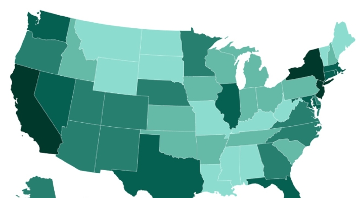 Estados de EE.UU. con más inmigrantes en 2025 Estados de EE.UU. con más inmigrantes en 2025