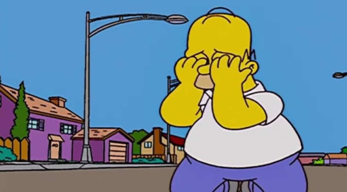 Homero Simpson llorando Homero Simpson