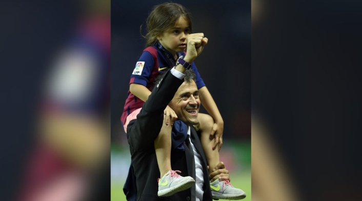 Luis Enrique y su hija Xana Luis Enrique y su hija Xana