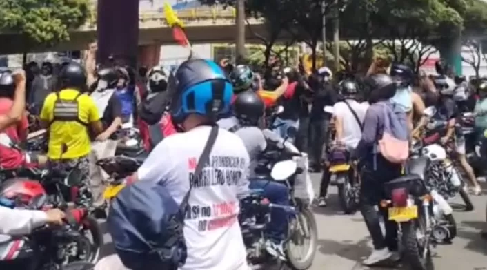 Protestas de motociclistas en Bucaramanga Protestas de motociclistas en Bucaramanga
