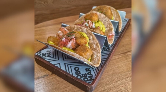 Tacos de pescado y camarón Tacos de pescado y camarón