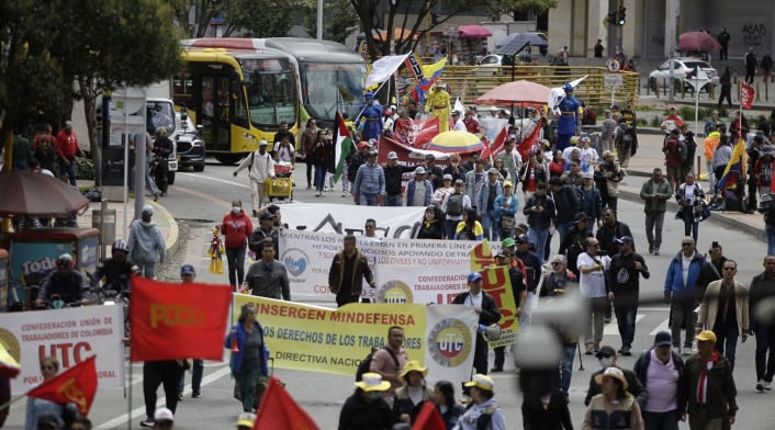 Transmilenio, afectado por bloqueos de paro nacional Transmilenio, afectado por bloqueos de paro nacional