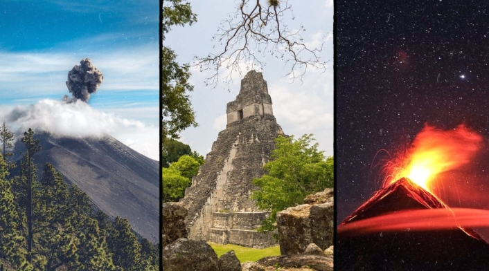Volcanes y pirámides de Guatemala Volcanes y pirámides de Guatemala