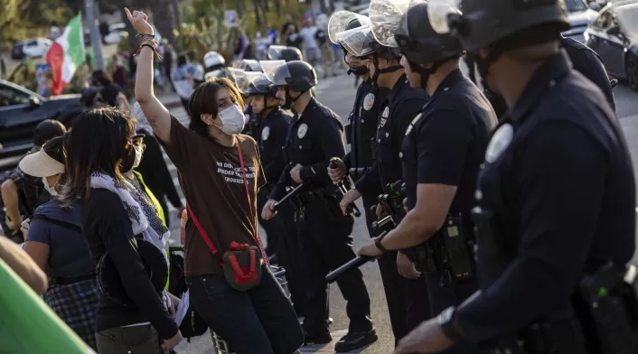 Protesta contra el ICE en Los Ángeles