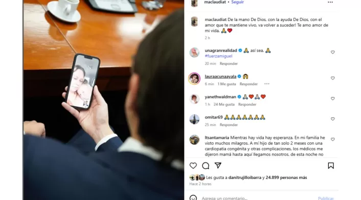 Esposa de Miguel Uribe envía otro sentido mensaje al senador: "va a volver a suceder" Esposa de Miguel Uribe envía otro sentido mensaje al senador: "va a volver a suceder"