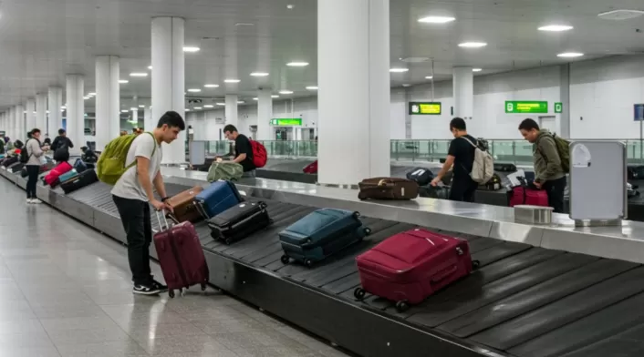 Truco para que su maleta salga primero en el aeropuerto Truco para que su maleta salga primero en el aeropuerto