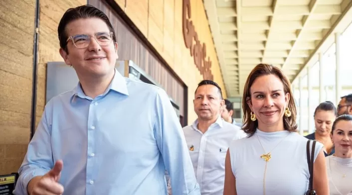 Miguel Uribe Turbay y su esposa, Maria Claudia Tarazona